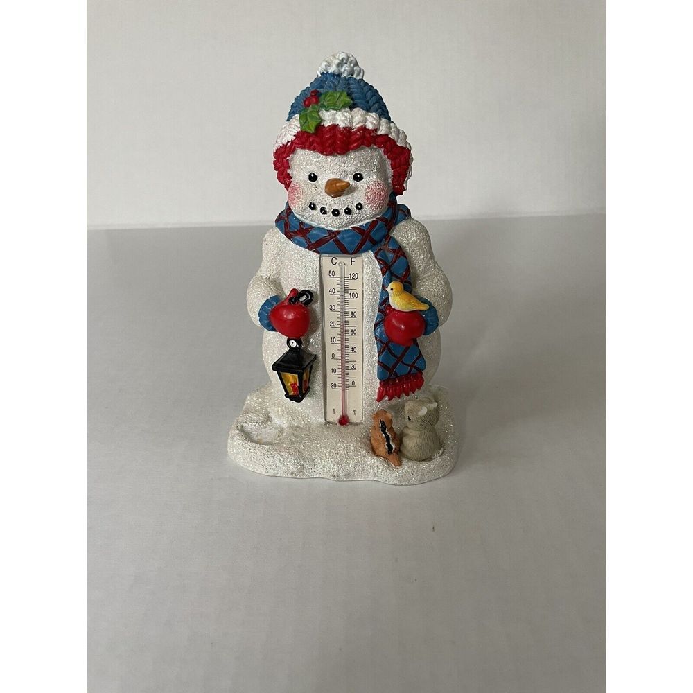 Snowman Christmas Winter Holiday Thermometer White Wall Piece Nice